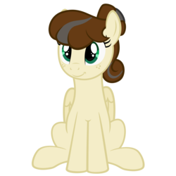 Size: 3000x3000 | Tagged: safe, artist:besttubahorse, oc, oc only, oc:vanilla bean, pegasus, pony, female, high res, mare, mother, simple background, sitting, smiling, solo, transparent background, vector