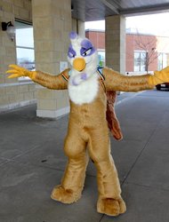 Size: 600x791 | Tagged: safe, artist:neouka, artist:spainfischer, gilda, griffon, human, g4, clothes, cosplay, costume, fursuit, irl, irl human, photo, solo, sydneyroo(coser)