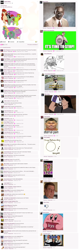 #1299175 - safe, adult swim, anti-brony, butthurt, drama, facebook ...