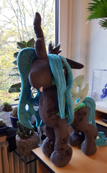 Size: 1459x2360 | Tagged: safe, artist:varonya, queen chrysalis, g4, irl, photo, plushie, solo