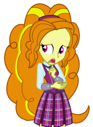 Size: 502x690 | Tagged: safe, artist:trixiesparkle63, adagio dazzle, equestria girls, g4, clothes, crystal prep academy uniform, cute, female, pleated skirt, school uniform, skirt, solo