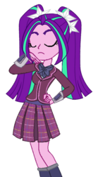 Size: 369x666 | Tagged: safe, artist:trixiesparkle63, aria blaze, equestria girls, g4, clothes, crystal prep academy uniform, female, hand on hip, pigtails, pleated skirt, school uniform, skirt, socks, solo, twintails