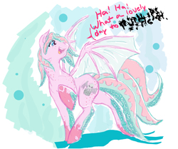 Size: 1064x888 | Tagged: safe, artist:testostepone, oc, oc only, bat wings, solo, tentacles
