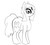 Size: 500x450 | Tagged: safe, artist:fagguette, oc, oc only, oc:mindful stare, cutie mark, derp, monochrome, solo, standing