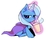 Size: 1604x1278 | Tagged: dead source, safe, artist:setoya, trixie, pony, unicorn, g4, drinking, female, levitation, looking at you, magic, milkshake, simple background, sitting, solo, telekinesis, trixie's cape, white background