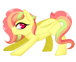 Size: 3710x3000 | Tagged: safe, artist:kittii-kat, oc, oc only, oc:summer fruit, earth pony, pony, high res, solo, stretching