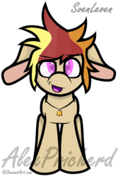 Size: 1024x1534 | Tagged: safe, artist:doctorfahrenheit, oc, oc only, oc:sven leven, earth pony, pony, floppy ears, simple background, solo, transparent background, watermark