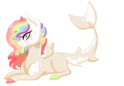 Size: 4286x3000 | Tagged: safe, artist:kittii-kat, oc, oc only, oc:nerine, original species, shark pony, prone, solo