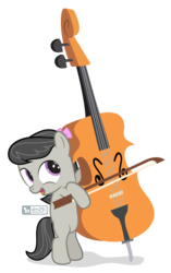 Size: 660x1050 | Tagged: safe, artist:dm29, octavia melody, g4, bow, bow (instrument), cello, cello bow, cute, female, filly, filly octavia, hair bow, julian yeo is trying to murder us, musical instrument, simple background, solo, tavibetes, transparent background, younger