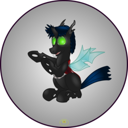 Size: 5000x5000 | Tagged: safe, artist:lakword, oc, oc only, oc:flik, changeling, absurd resolution, changeling oc, simple background, solo, transparent background