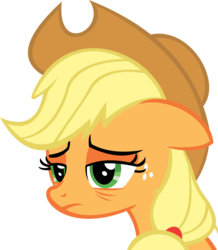 Size: 10428x11967 | Tagged: safe, artist:cyanlightning, applejack, every little thing she does, g4, .svg available, absurd resolution, female, hat, simple background, solo, tired, transparent background, vector