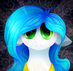 Size: 1000x976 | Tagged: safe, artist:twistedmindbrony, oc, oc only, oc:snow sky, floppy ears, sad, solo