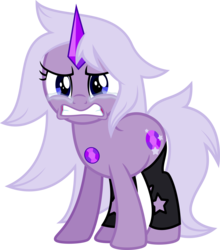 Size: 4795x5443 | Tagged: safe, artist:osipush, gem (race), gem pony, pony, unicorn, absurd resolution, amethyst, amethyst (steven universe), crossover, crying, crystal horn, female, gem, hilarious in hindsight, horn, mare, ponified, quartz, sad, scene interpretation, solo, steven universe