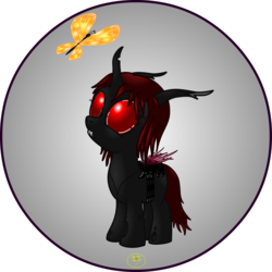 Size: 5000x5000 | Tagged: safe, artist:lakword, oc, oc only, changeling, nymph, absurd resolution, changeling oc, cute, female, red changeling, simple background, solo, transparent background