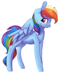 Size: 2000x2493 | Tagged: safe, artist:baldmoose, rainbow dash, g4, concave belly, female, high res, mare, solo
