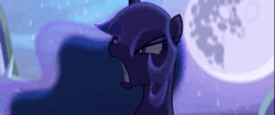 Size: 680x286 | Tagged: safe, artist:minty root, princess luna, dinky's destiny, g4, angry, animated, female, gif, mare in the moon, moon, sad, solo, youtube link