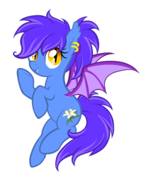 Size: 2453x2973 | Tagged: safe, artist:lifyen, oc, oc only, oc:evening lily, bat pony, pony, high res, looking at you, simple background, solo, transparent background