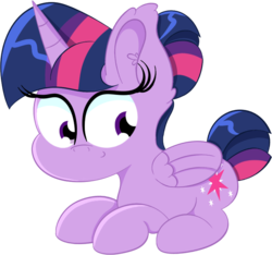 Size: 735x687 | Tagged: safe, artist:pastelhorses, twilight sparkle, alicorn, pony, g4, bun, cute, female, lying down, solo, twilight sparkle (alicorn)