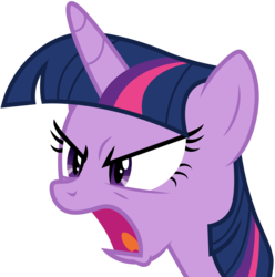 Size: 2983x3005 | Tagged: safe, artist:cloudy glow, twilight sparkle, alicorn, pony, g4, .ai available, angry, female, high res, mare, open mouth, simple background, solo, transparent background, twilight sparkle (alicorn), vector