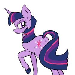 Size: 1162x1162 | Tagged: safe, artist:paskanaakka, derpibooru exclusive, twilight sparkle, g4, female, frown, lidded eyes, raised hoof, simple background, solo, transparent background