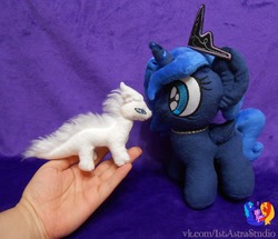 Size: 838x720 | Tagged: safe, artist:1stastrastudio, princess luna, dragon, g4, blank flank, chibi, irl, photo, plushie, s1 luna