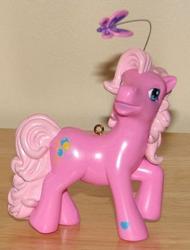 Size: 373x490 | Tagged: safe, photographer:tradertif, pinkie pie (g3), butterfly, g3, christmas, irl, merchandise, ornament, photo, solo