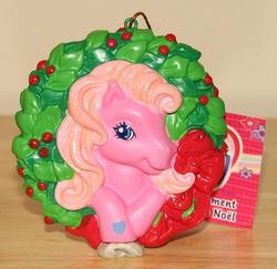 Size: 544x529 | Tagged: safe, photographer:tradertif, pinkie pie (g3), g3, christmas, irl, merchandise, ornament, photo, solo, wreath