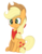 Size: 1024x1319 | Tagged: safe, artist:squipycheetah, applejack, earth pony, pony, g4, applejack's hat, bandana, cowboy hat, cute, female, happy, hat, jackabetes, looking at you, silly, silly pony, simple background, sitting, smiling, solo, transparent background, vector, who's a silly pony