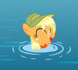Size: 11751x10632 | Tagged: safe, artist:cyanlightning, applejack, earth pony, pony, g4, the mane attraction, .svg available, absurd resolution, clothes, cute, female, filly, filly applejack, hat, jackabetes, simple background, solo, transparent background, vector, water
