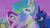 Size: 959x539 | Tagged: safe, screencap, princess cadance, princess celestia, princess luna, alicorn, pony, g4, twilight's kingdom, alicorn triarchy, balcony, cute, grin, lidded eyes, looking up, open mouth, smiling, trio