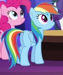 Size: 238x282 | Tagged: safe, screencap, pinkie pie, rainbow dash, rarity, pony, equestria girls, g4, my little pony equestria girls: rainbow rocks, butt, cropped, female, mare, plot