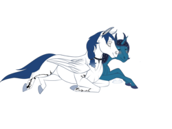 Size: 2048x1536 | Tagged: safe, artist:perle-de-suie, oc, oc only, pegasus, pony, unicorn, prone, simple background, transparent background