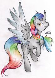 Size: 1734x2460 | Tagged: safe, artist:coffytacotuesday, alicorn, pony, solo, traditional art