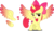 Size: 4000x2300 | Tagged: safe, artist:orin331, apple bloom, alicorn, pony, g4, bloomicorn, colored wings, cutie mark, female, filly, gradient wings, simple background, solo, the cmc's cutie marks, transparent background, vector, xk-class end-of-the-world scenario