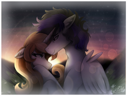 Size: 2450x1850 | Tagged: safe, artist:monnarcha, oc, oc only, couple, duo, male, straight