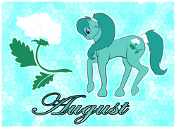 Size: 7014x5100 | Tagged: safe, artist:faerie-starv, august poppy, g1, absurd resolution, birthflower ponies, female, solo