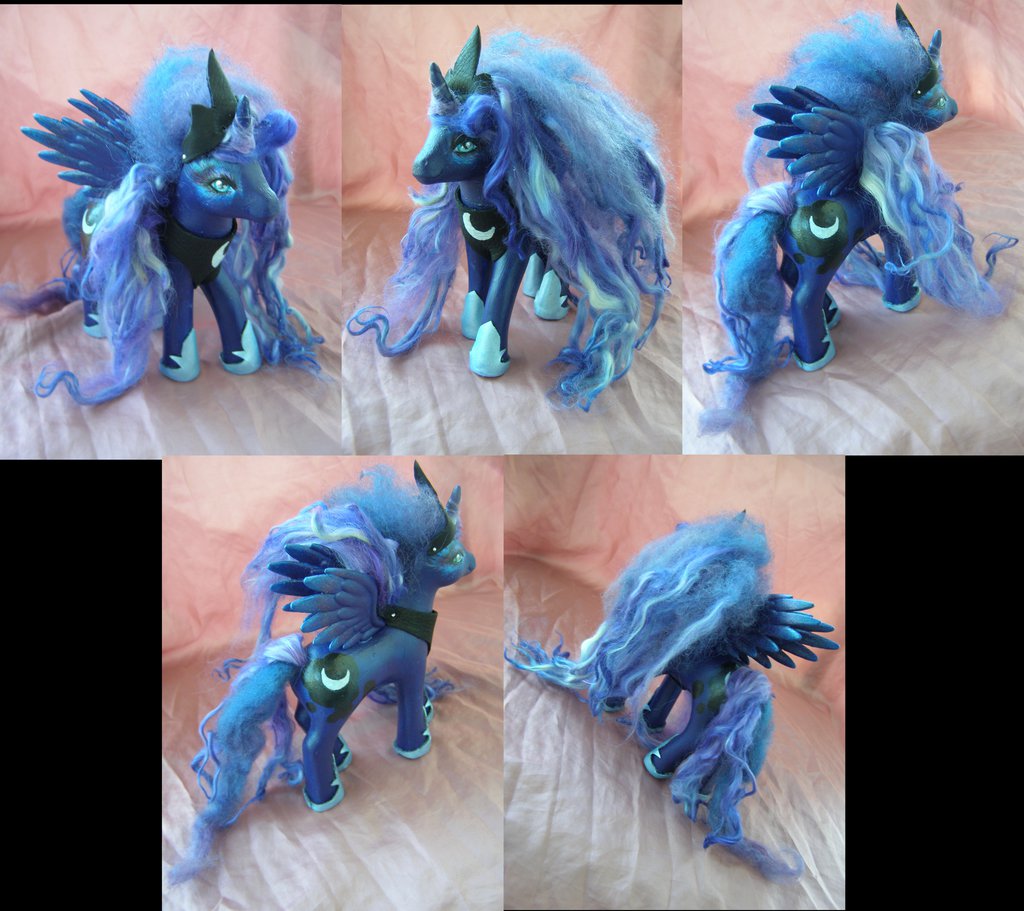 1299926 Safe Artist Lightningsilver Mana Princess Luna G1 G4