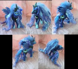 Size: 1024x911 | Tagged: safe, artist:lightningsilver-mana, princess luna, g1, g4, customized toy, g4 to g1, generation leap, irl, photo, solo, toy