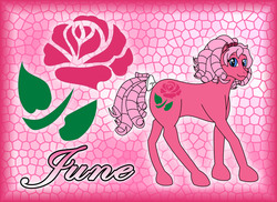 Size: 2338x1700 | Tagged: safe, artist:faerie-starv, june rose, g1, birthflower ponies, female, solo