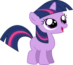 Size: 5177x4587 | Tagged: safe, artist:lman225, twilight sparkle, pony, unicorn, g4, absurd resolution, blank flank, cute, female, filly, filly twilight sparkle, get, looking up, open mouth, simple background, smiling, solo, transparent background, unicorn twilight, vector, x0000 milestone, x00000 milestone