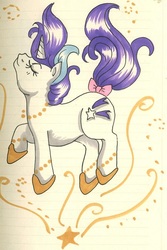 Size: 384x576 | Tagged: safe, artist:skypinpony, glory, g1, female, lined paper, solo, traditional art