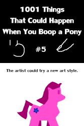 Size: 800x1200 | Tagged: safe, artist:barbra, part of a set, oc, oc only, unnamed oc, earth pony, pony, 1001 boops, animated, boop, finger, gif, random pony, smiling, solo