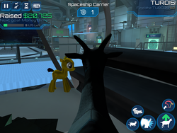 Size: 2048x1536 | Tagged: safe, goat pony, 3d, game, goat simulator, space, trophy