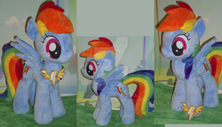 Size: 1024x585 | Tagged: safe, artist:my-little-plush, rainbow dash, g4, irl, key, photo, plushie, solo, watermark