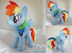 Size: 1024x757 | Tagged: safe, artist:dollphinwing, rainbow dash, g4, irl, photo, plushie, solo