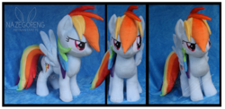 Size: 5117x2500 | Tagged: safe, artist:nazegoreng, rainbow dash, g4, irl, photo, plushie, solo