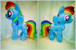 Size: 1024x676 | Tagged: safe, artist:crescentmoon96, rainbow dash, g4, irl, photo, plushie, solo