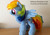 Size: 819x581 | Tagged: safe, artist:sakusay, rainbow dash, g4, fluffy, irl, photo, plushie, solo