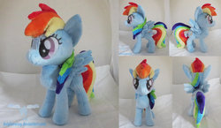 Size: 1024x592 | Tagged: safe, artist:dollphinwing, rainbow dash, g4, irl, photo, plushie, solo