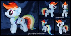 Size: 1280x654 | Tagged: safe, artist:peruserofpieces, rainbow dash, g4, irl, photo, plushie, solo